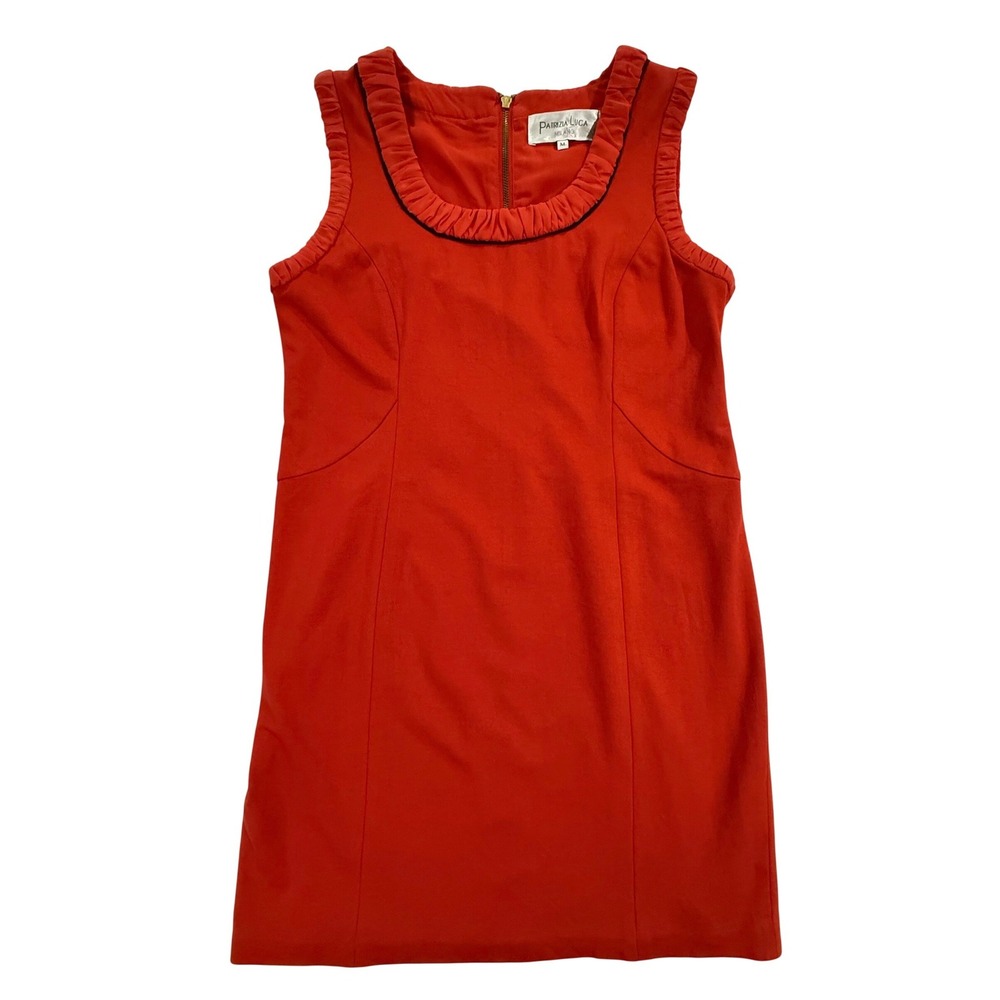Patrizia Luca Milano Burnt Orange Sleeveless Sheath Dress Size M W472
